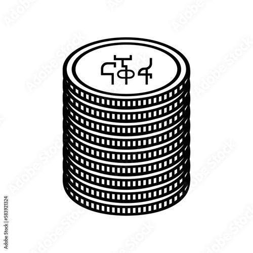 Eritrea Currency Symbol, Eritrean Nafka Icon, ERN Sign. Vector Illustration