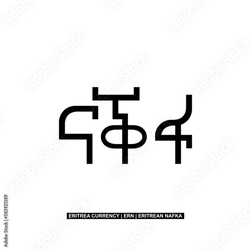 Eritrea Currency Symbol, Eritrean Nafka Icon, ERN Sign. Vector Illustration