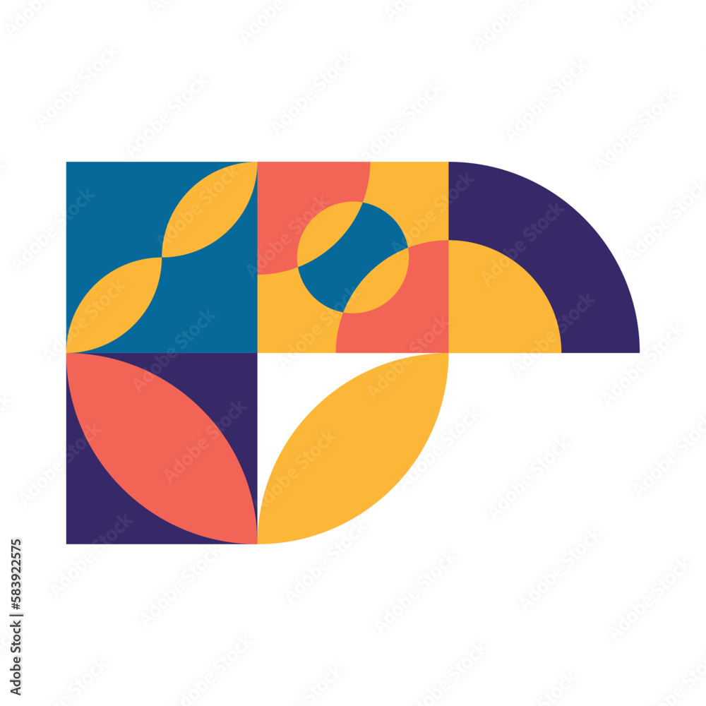 Bauhaus Geometric Shape Decoration Element