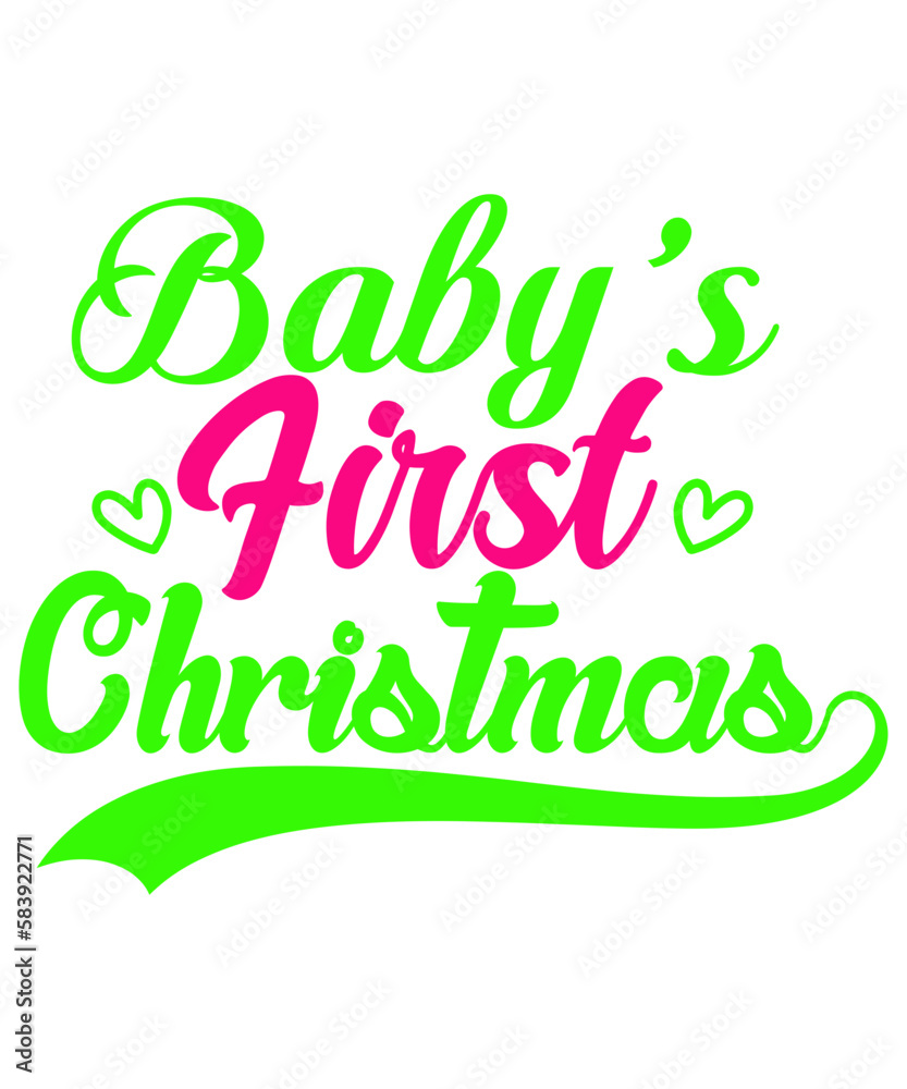 Baby's First Christmas SVG Cut File
