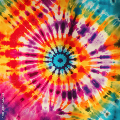 brightly colored tie-dye patterns