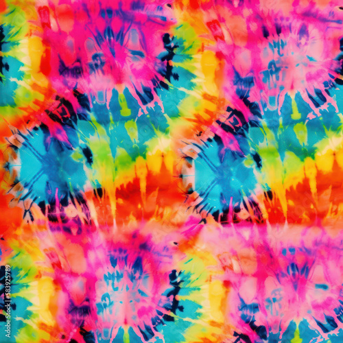 brightly colored tie-dye patterns photo