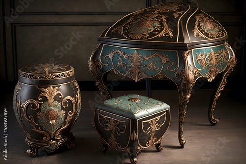 royal furniture created using AI Generative Technology