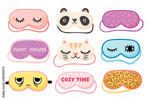 Masks for dreaming with eyes and smile collection