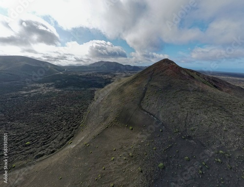 colorful vulcanos in the heart of lanzarote photo