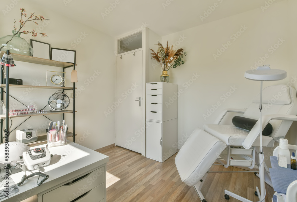 Interior of modern dental room equipped with furniture Interior of modern dental room equipped with furniture