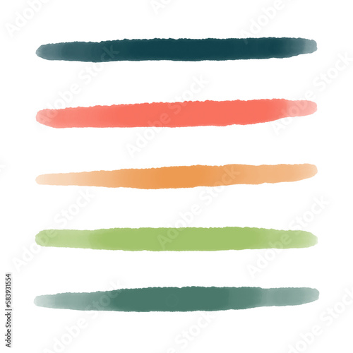 watercolor brush strokes in fall colors