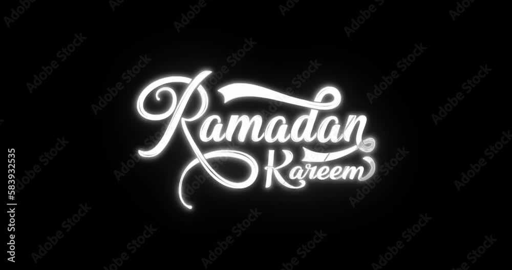 Ramadan Kareem animation. Handwritten 3d effect in white color on a black screen alpha channel. Animated text can be used for 4k resolution Islamic videos in welcoming the holy month of Ramadan
Ramadan Kareem animation. Handwritten 3d effect in white color on a black screen alpha channel. Animated text can be used for 4k resolution Islamic videos in welcoming the holy month of Ramadan