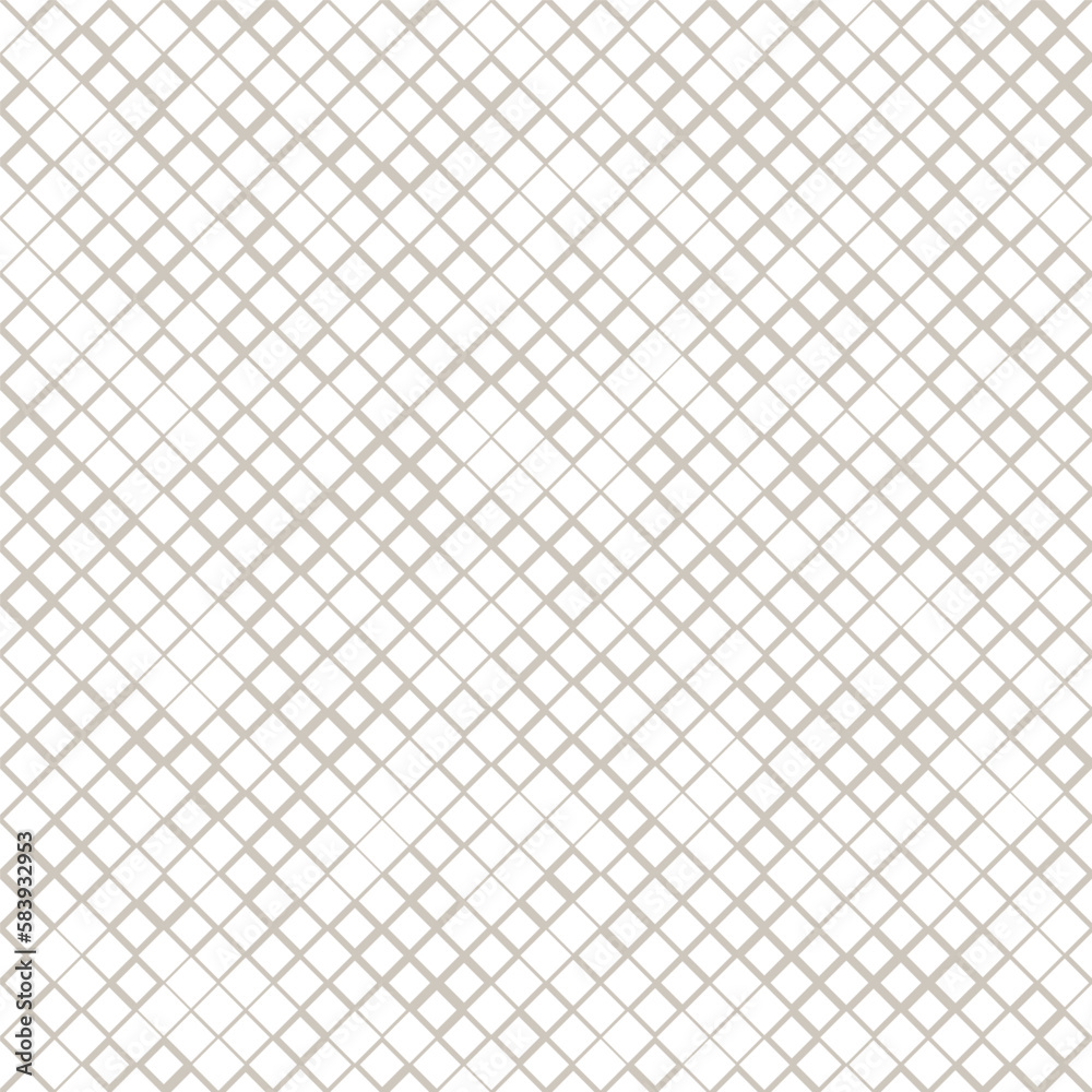 Vector seamless pattern. Modern stylish texture. Repeating geometric tiles. Monochrome square trellis. Trendy graphic design. Can be used as a swatch for illustrator.