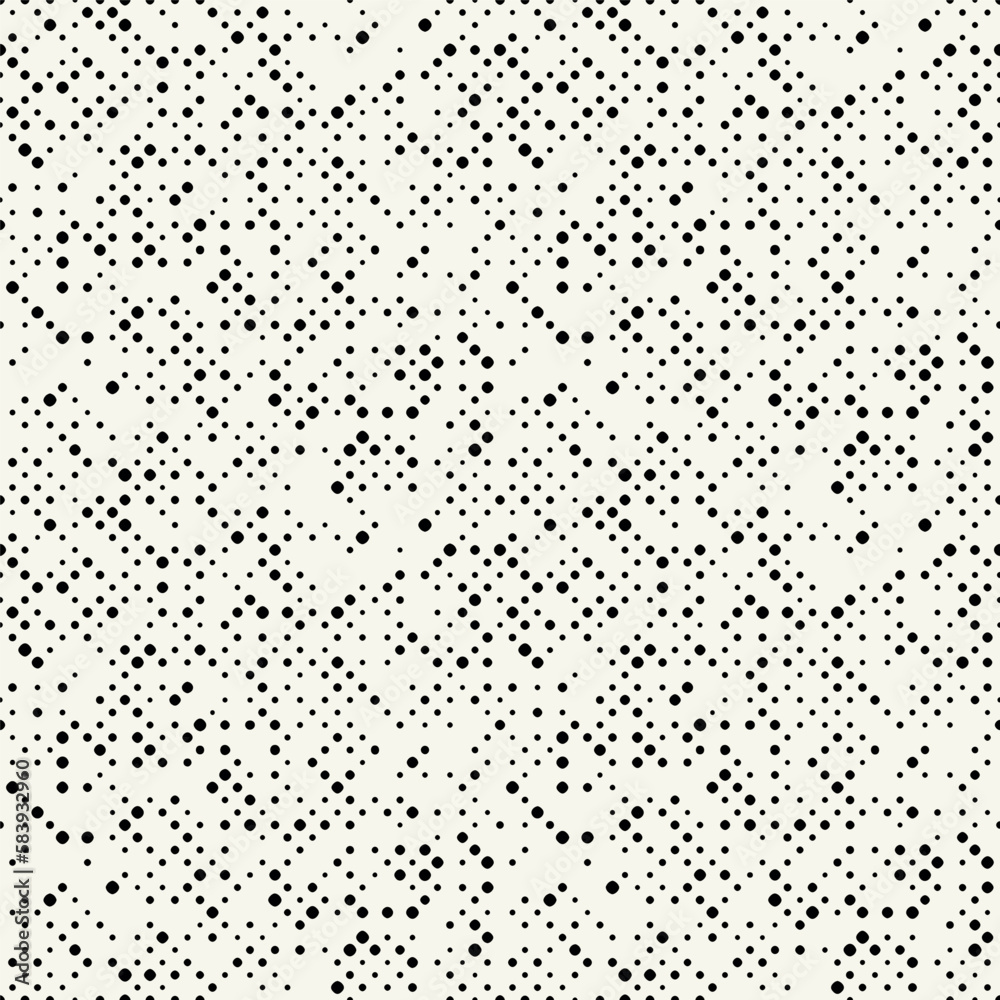 Vector seamless pattern. Modern stylish texture. Repeating geometric tiles. Monochrome black dots. Trendy graphic design. Can be used as a swatch for illustrator. Vector seamless pattern. Modern stylish texture. Repeating geometric tiles. Monochrome black dots. Trendy graphic design. Can be used as a swatch for illustrator.