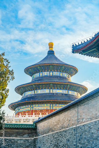 Hall of Prayer for Good Harvest. The ancient buildings in Beijing's Temple of Heaven Park