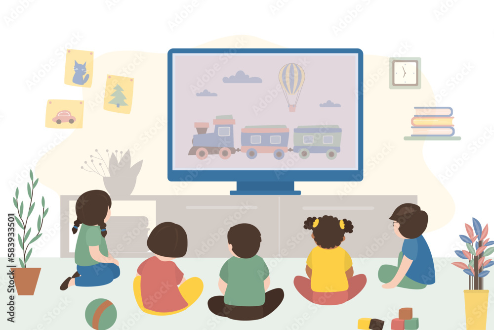 Cartoons watching tv deals
