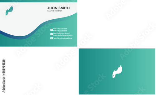 modern business card design . double sided business card design template . flat gradation business card inspiration