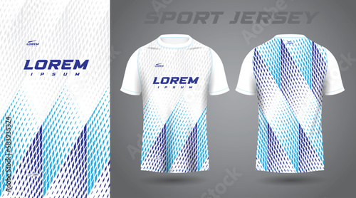 blue shirt soccer football sport jersey template design mockup