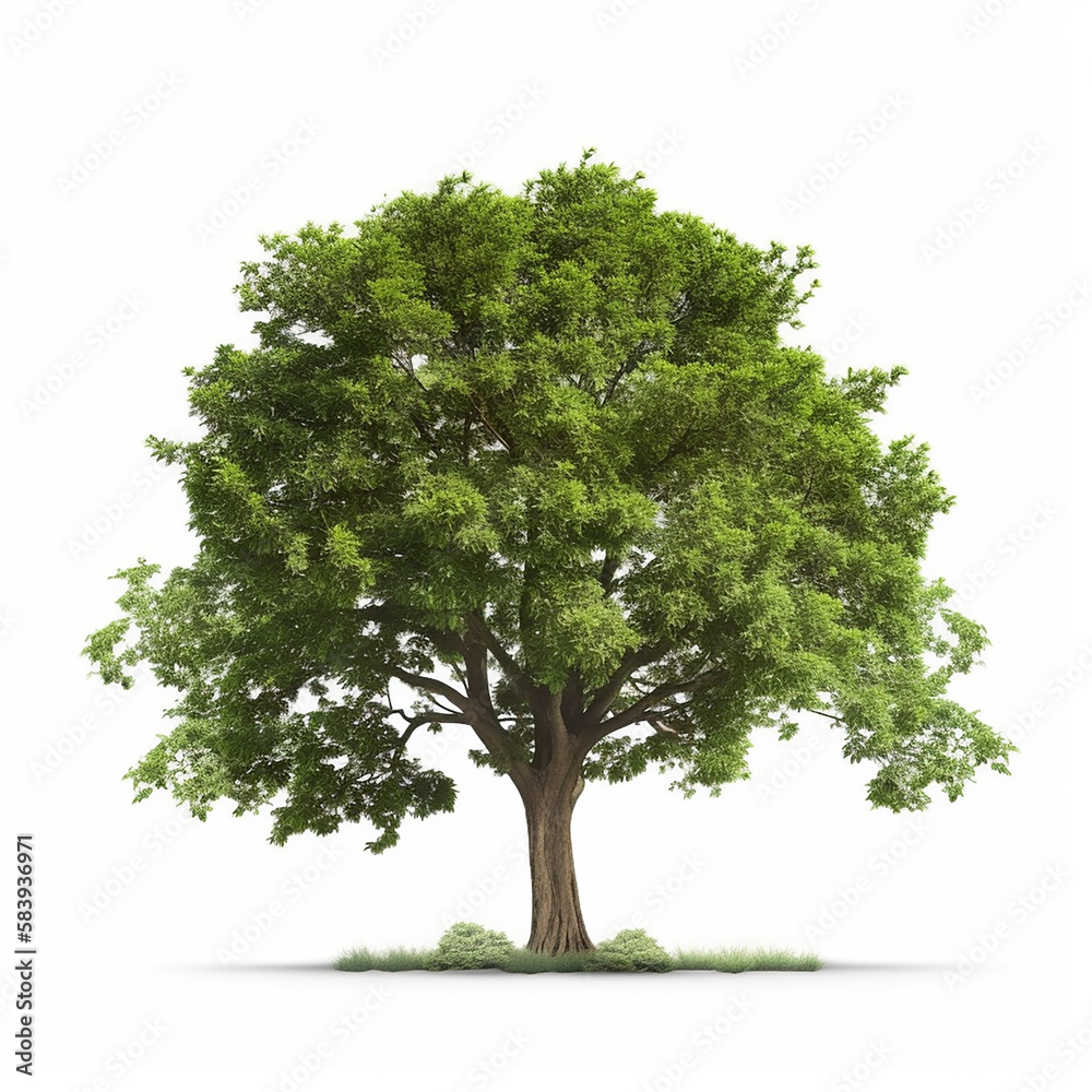 Fototapeta premium Realistic Tree on a white background created with generative ai