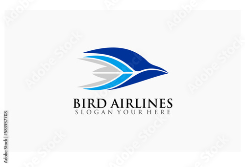  abstract bird vector concept design airlines logo