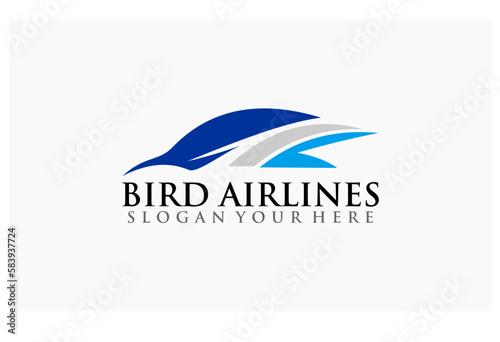 bird vector concept design airlines logo