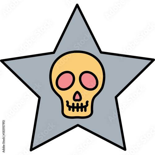 Spooky star Trendy Color Vector Icon which can easily modify or edit

