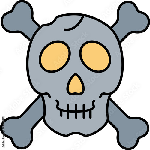 Cranial bones Trendy Color Vector Icon which can easily modify or edit

