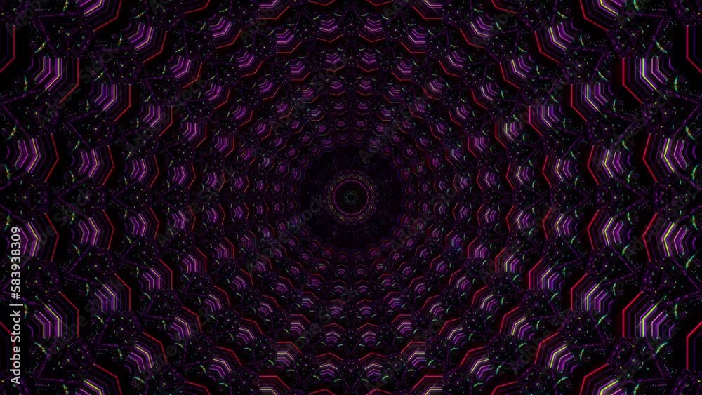 abstract lines colorful light shining round shape in center, black background abstract lines colorful light shining round shape in center, black background