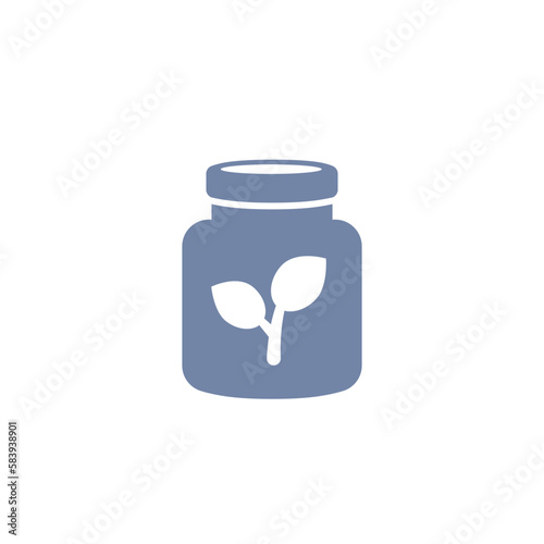 herbal homeopathic medicine icon on white