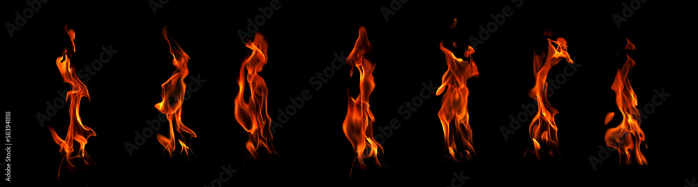 Set The heat of the fire, the red-hot flames burning dangerously.