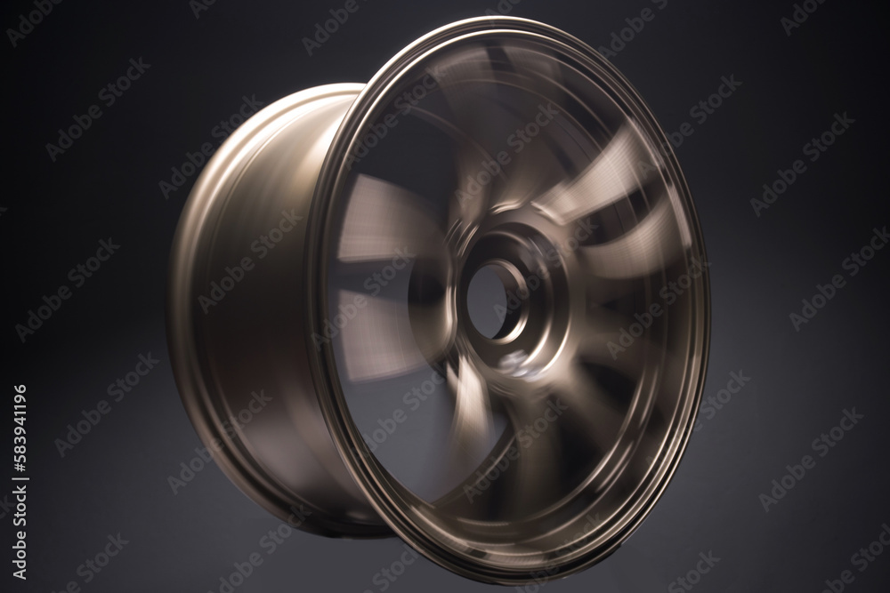 sports matte bronze car rims photography at various long exposures for the effect of motion blur when rotating sports matte bronze car rims photography at various long exposures for the effect of motion blur when rotating