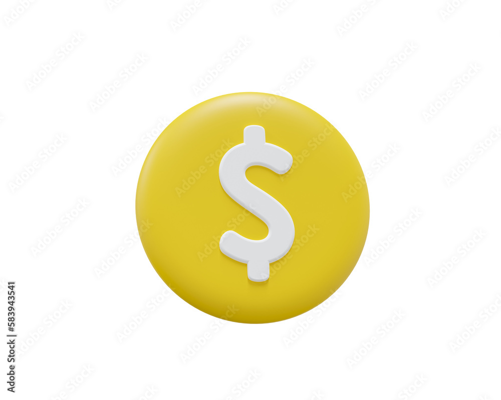 cartoon golden coin, Golden coins currency. 3D rendering cartoon golden coin, Golden coins currency. 3D rendering