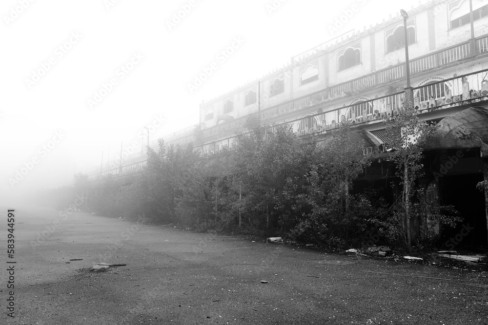 Fototapeta premium Consonno village, abandoned near Lecco, Lombardy