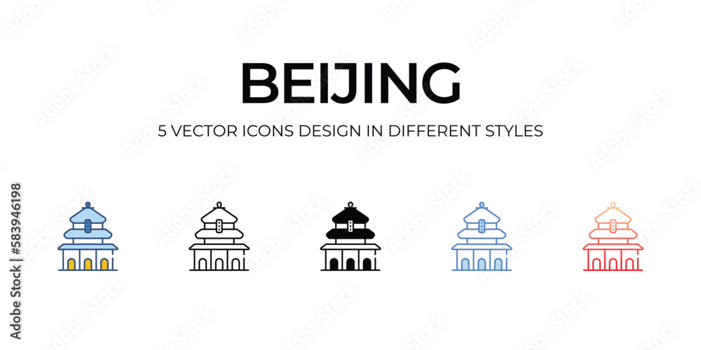 Beijing icon. Suitable for Web Page, Mobile App, UI, UX and GUI design.