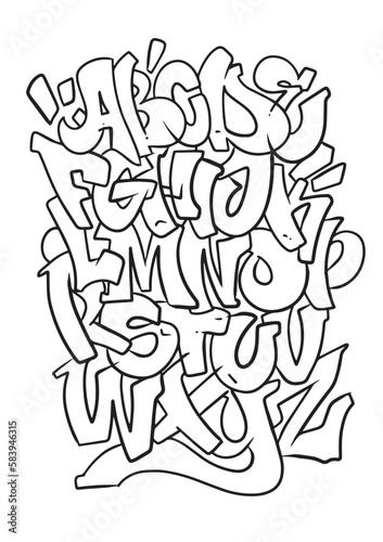 Handmade Urban Font, Graffiti Font, handwritten Typography vector