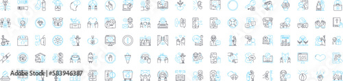 Self Care vector line icons set. Wellness, Hygiene, Exercise, Mindfulness, Meditation, Sleep, Nutrition illustration outline concept symbols and signs