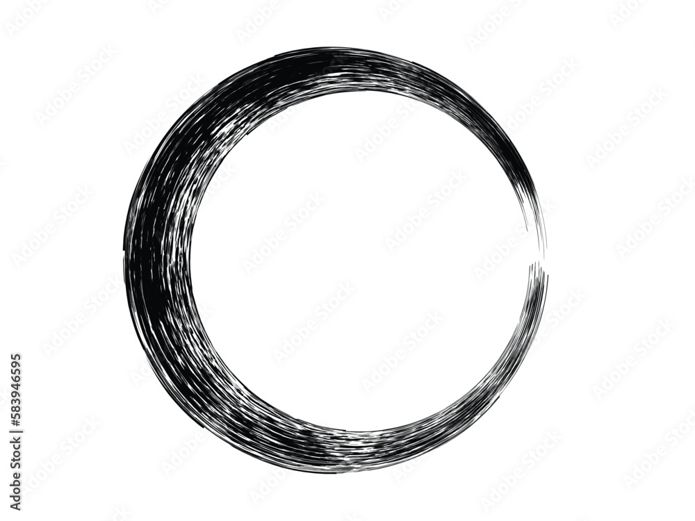 Grunge circle made of black ink.Grunge oval shape made of black paint.Grunge circle made with art brush. Grunge circle made of black ink.Grunge oval shape made of black paint.Grunge circle made with art brush.