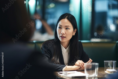 Generative ai strong and confident asiatic businesswoman