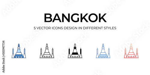 Bangkok icon. Suitable for Web Page, Mobile App, UI, UX and GUI design.