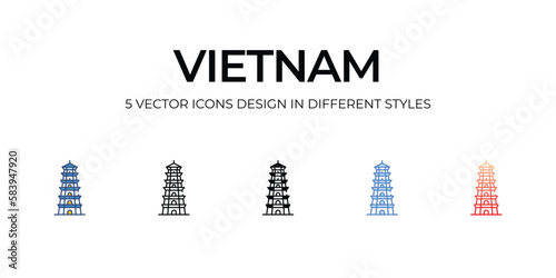 Vietnam icon. Suitable for Web Page  Mobile App  UI  UX and GUI design.