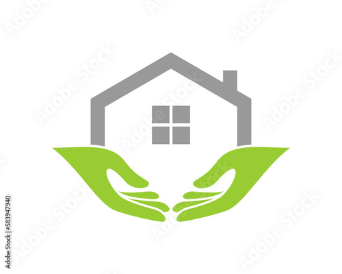 Hand care with house line behind