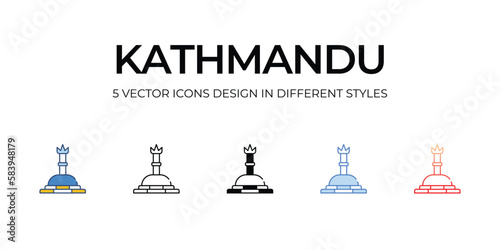 Kathmandu icon. Suitable for Web Page, Mobile App, UI, UX and GUI design.