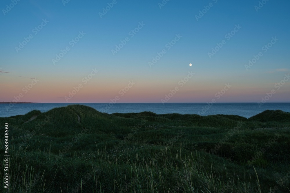 Beautiful coastal landscape in Norway in the evening Beautiful coastal landscape in Norway in the evening