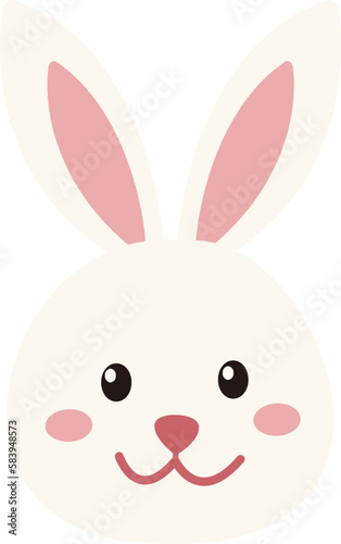 Cute rabbit head illustration