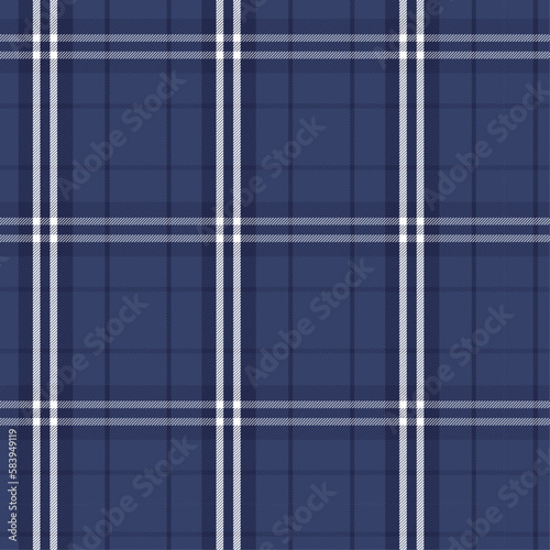 Blue and white checkered pattern seamless background for textile fabric or wallpaper.Vector illustration.