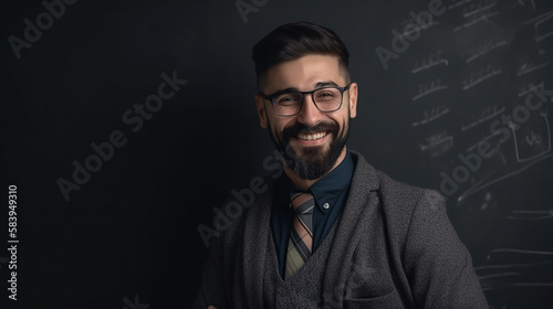 retrato de professor sorrindo 