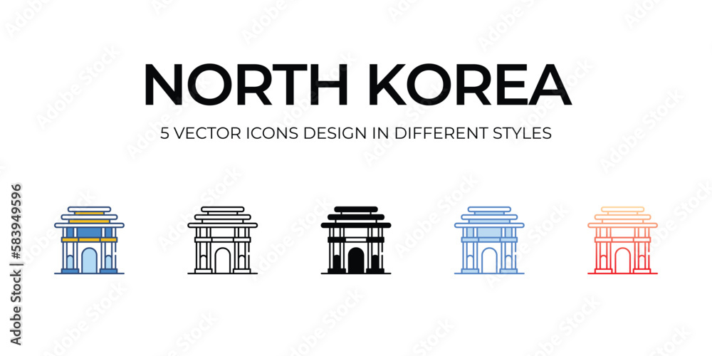 North Korea icon. Suitable for Web Page, Mobile App, UI, UX and GUI design. North Korea icon. Suitable for Web Page, Mobile App, UI, UX and GUI design.