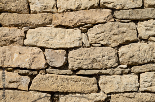 Old stone wall close up