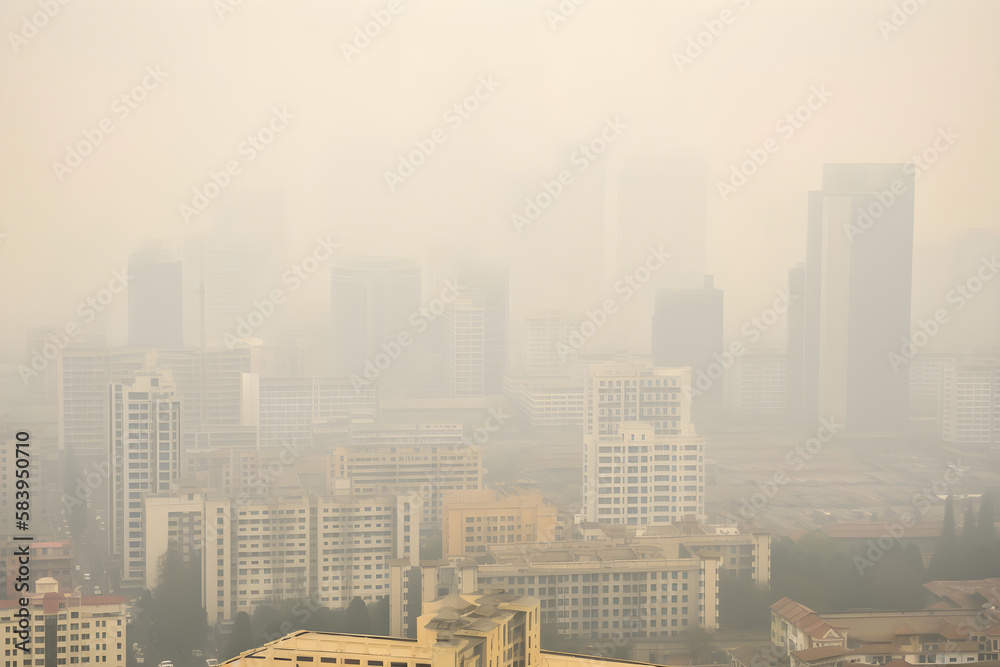A Haze of Despair: The Disturbing Reality of Urban Air Pollution and Its Far-Reaching Consequences on Our Planet and Well-being - AI Generative A Haze of Despair: The Disturbing Reality of Urban Air Pollution and Its Far-Reaching Consequences on Our Planet and Well-being - AI Generative