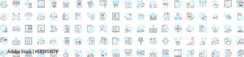 Financial markets and market analysis vector line icons set. Finance, Markets, Analysis, Trading, Investing, Stocks, Bonds illustration outline concept symbols and signs