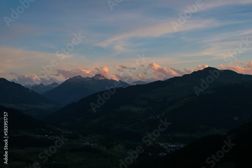 Fototapeta Naklejka Na Ścianę i Meble -  Beautiful landscape in the Grisons Mountains in Switzerland