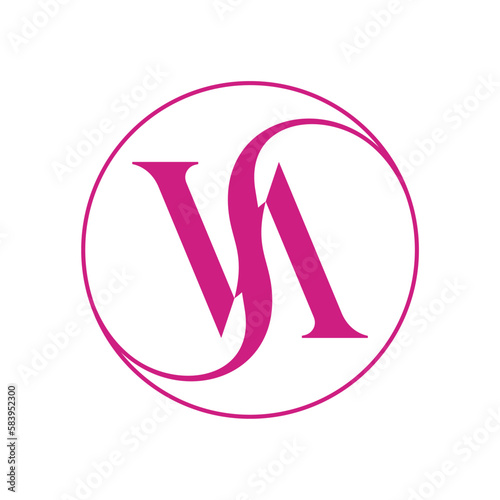 luxury V S A letter logo