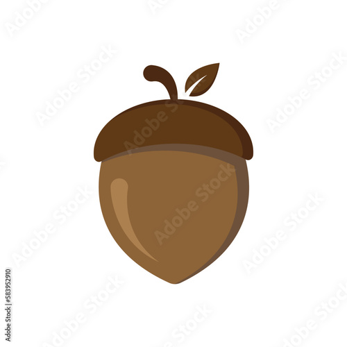nut acorn icon vector