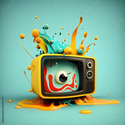 Crazy colourful TV
